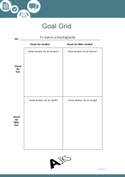 Goal grid - coaching tool