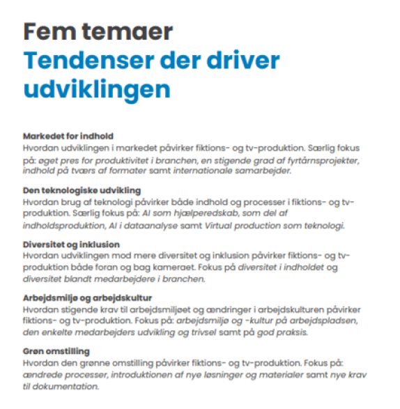 Tendenser der driver udviklingen i TV- og produktionsmarkedet